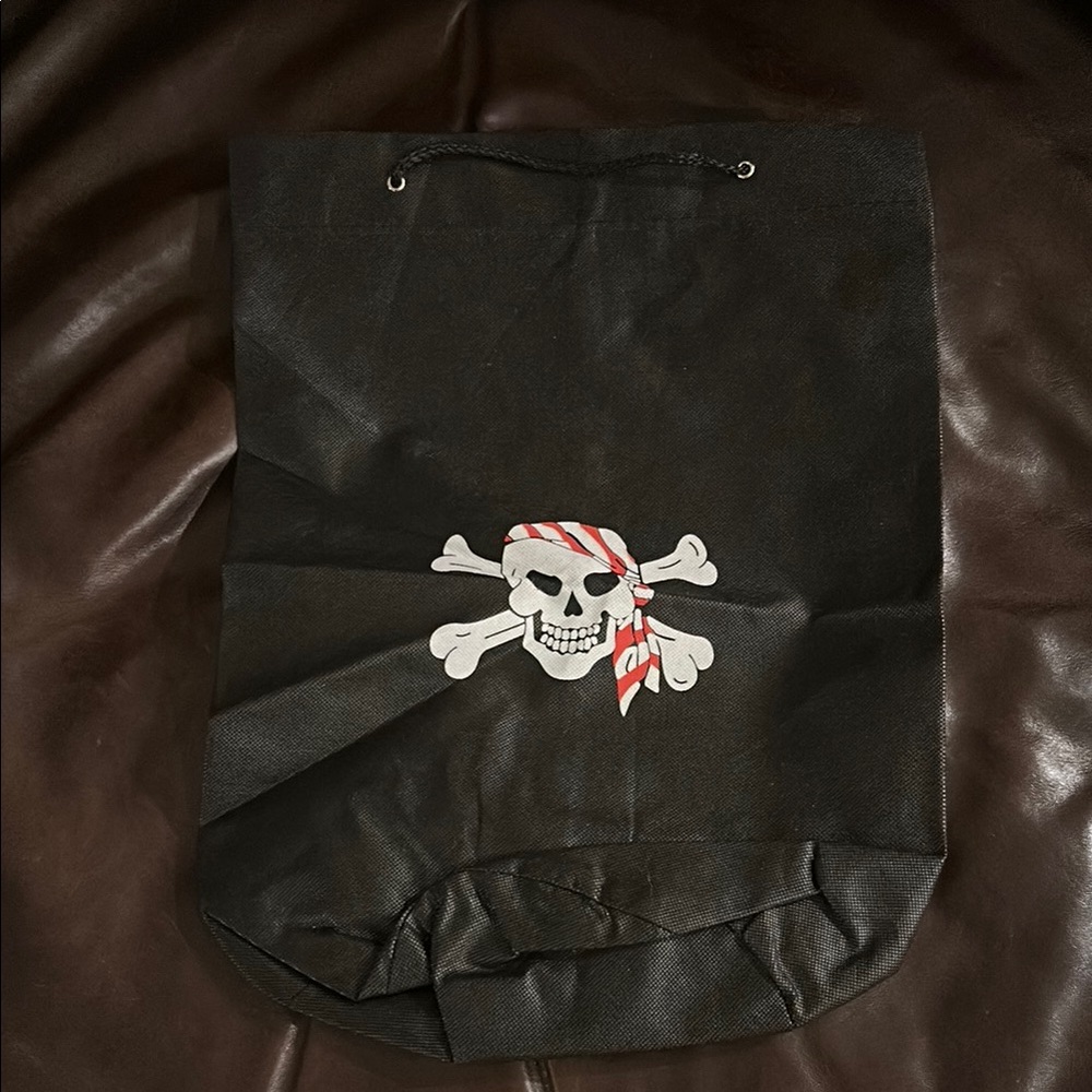 🌞3/$20 NWOT Pirate Skull Black Backpack Gift Bag Goodie Bag